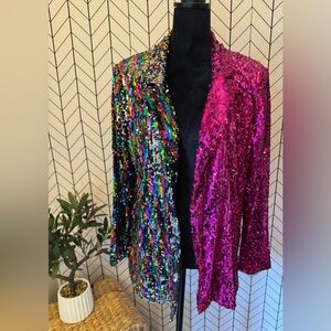 Vibrant Sequin Women's Blazer